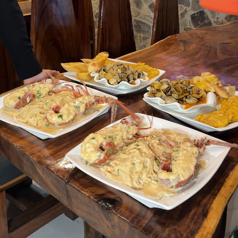 Espagueti a la langosta