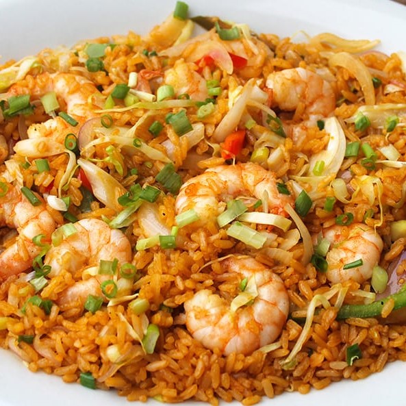 Arroz con camarones 