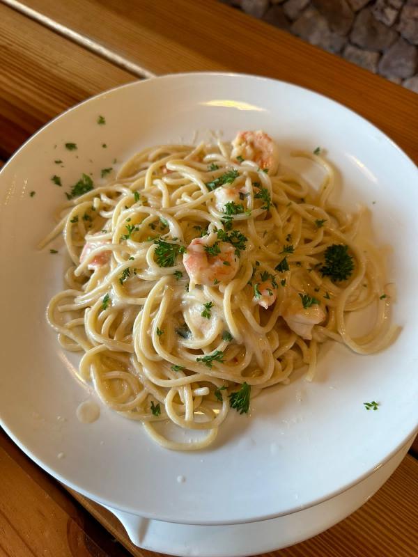 Spagueti con Camarones 