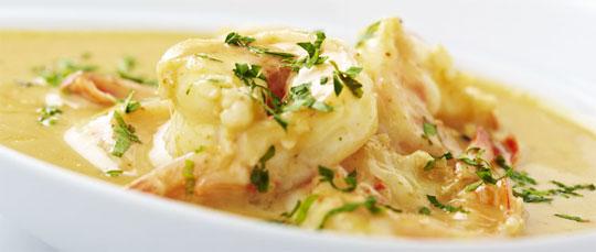 Camarones a la thermidor 